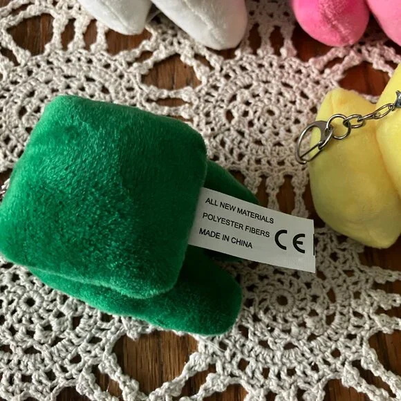 Lot of 9 Among Us 4” Plush Squeaker Keychains Backpack Clips All Different - Picture 8 of 8